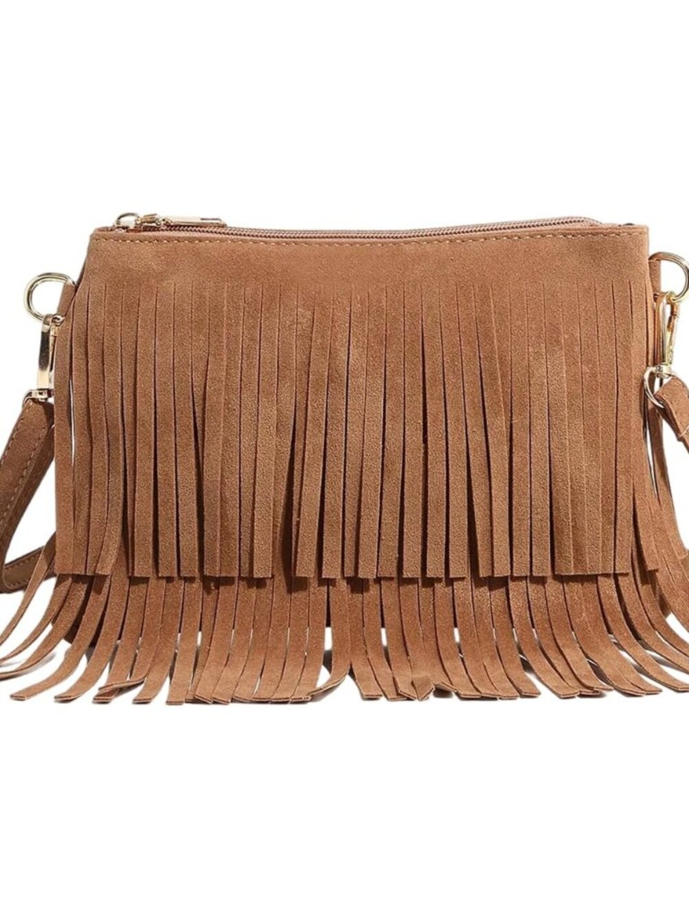 Women's Boho Suede Fringe Crossbody Bags